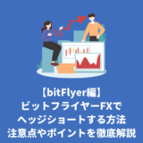 【bitFlyer編】ビットフライヤーFXでヘッジショートする方法。注意点やポイント